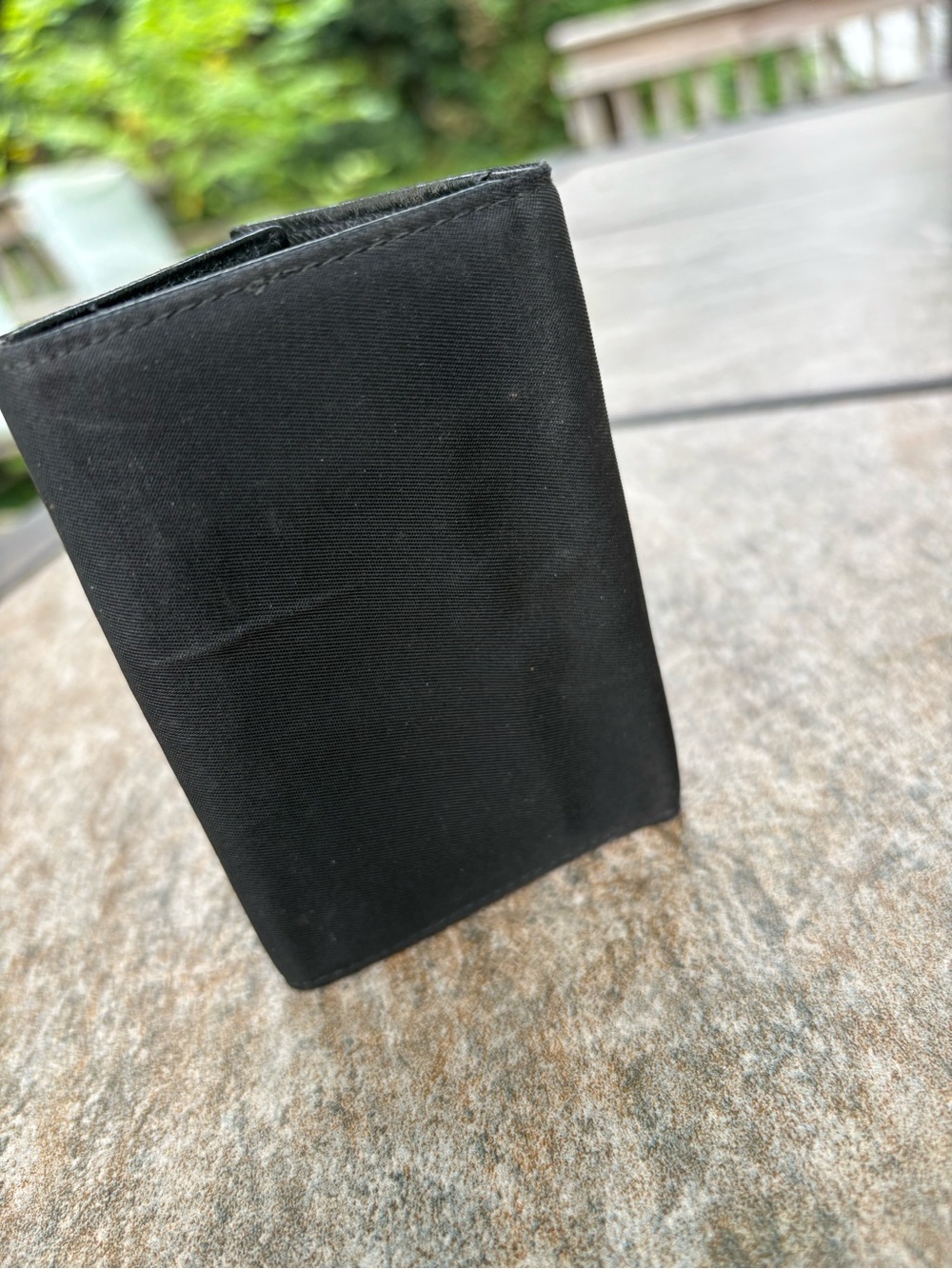 Prada Black Nylon Triangular Logo Compact Wallet - Picture 9 of 13